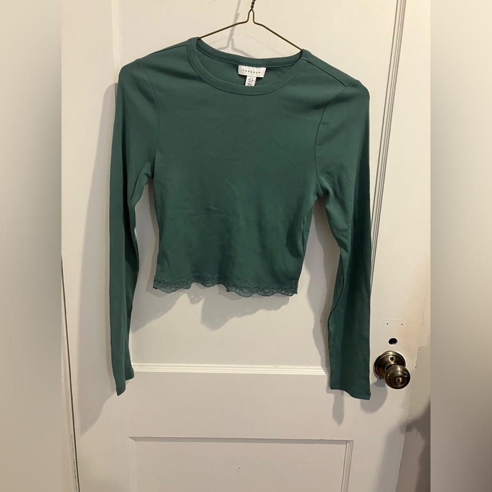 Topshop green crop top. New with tags.